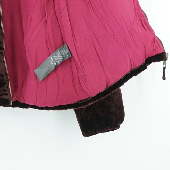 Anthropologie Velour Sequined Puffer Jacket Coat - Picture 15 of 16